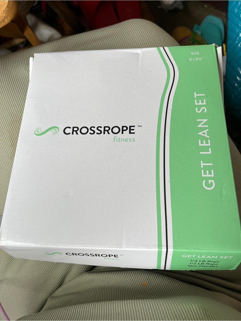 Crossrope Get Lean Weighted Jump Rope Set 1/4 LB & 1/2 LB Size S 8’ With Box
